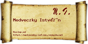 Medveczky István névjegykártya