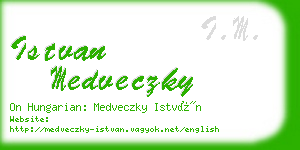 istvan medveczky business card